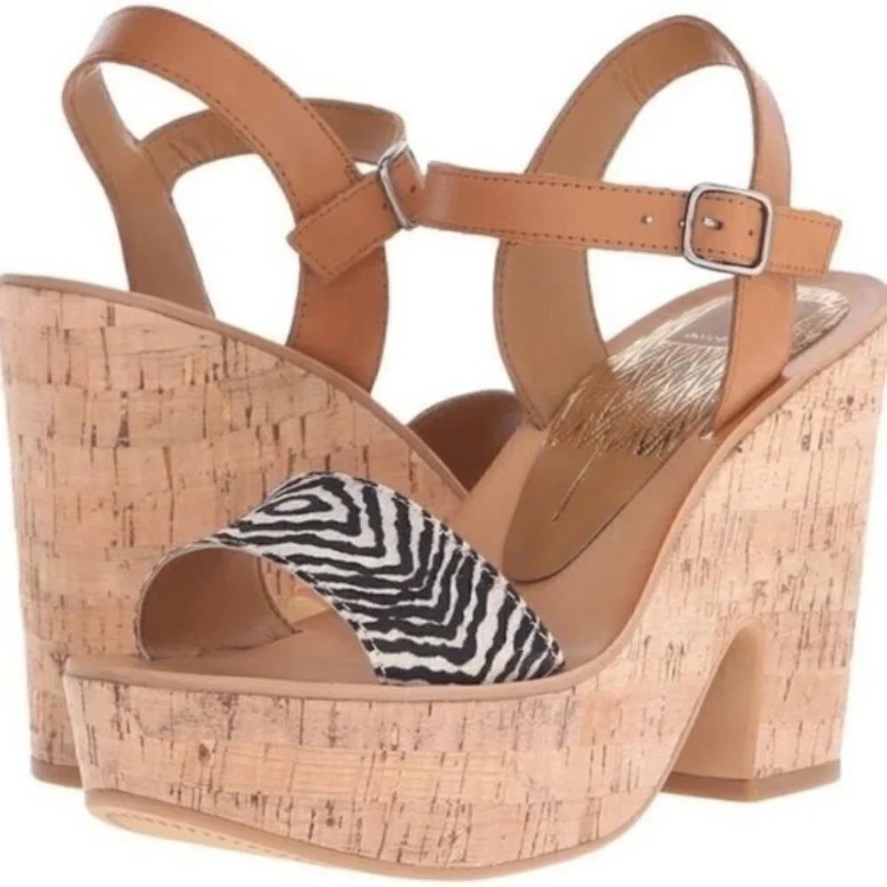 Dolce Vita Randi Calf Hair Platform Sandal